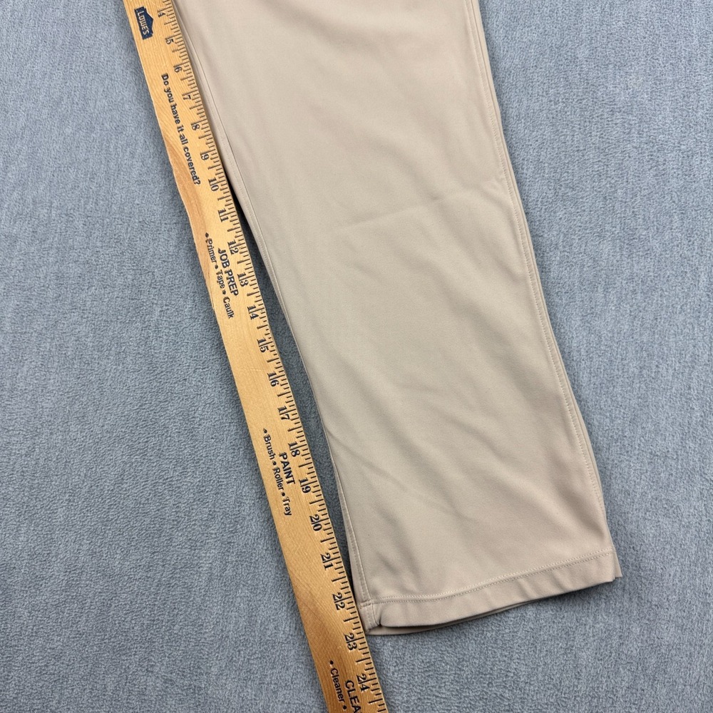 Lululemon Pants Womens 30 Beige Stretch Crop 23" Elastic‎ Waist Wide Leg Comfort - Picture 7 of 12